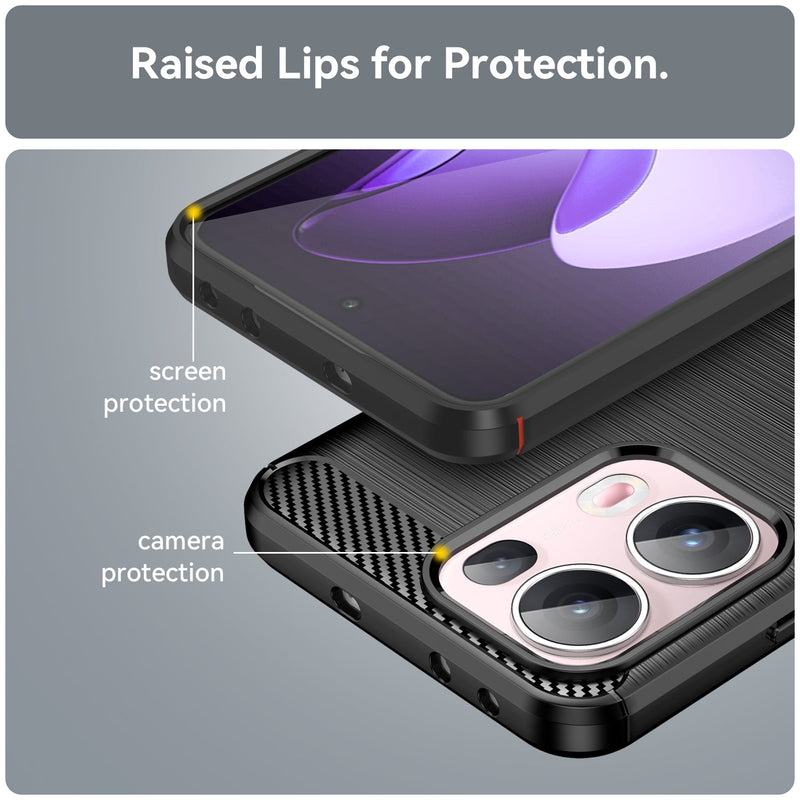 OPPO Reno 13 Pro 5G Carbon Fibre Brushed Case [Black]