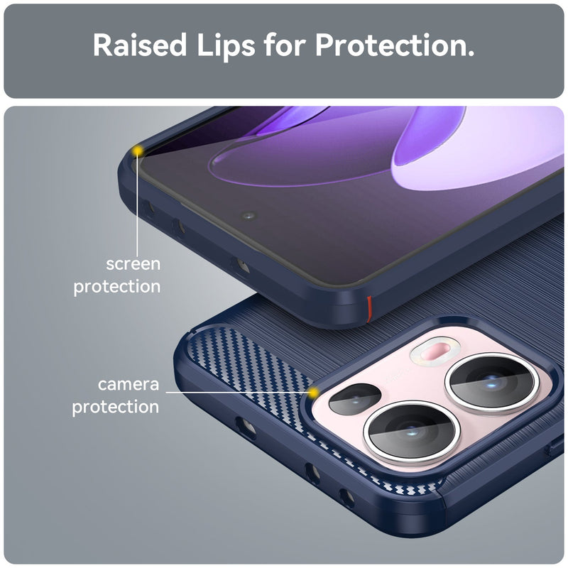 OPPO Reno 13 Pro 5G Carbon Fibre Brushed Case [Navy]