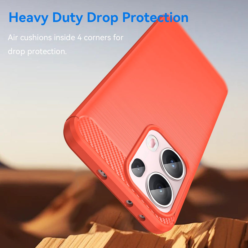 OPPO Reno 13 Pro 5G Carbon Fibre Brushed Case [Red]