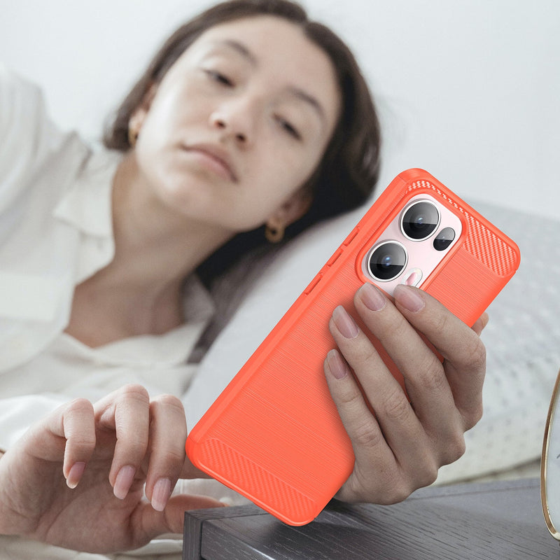 OPPO Reno 13 Pro 5G Carbon Fibre Brushed Case [Red]