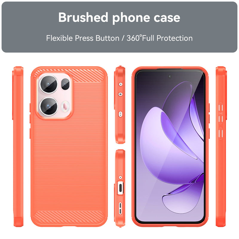 OPPO Reno 13 Pro 5G Carbon Fibre Brushed Case [Red]