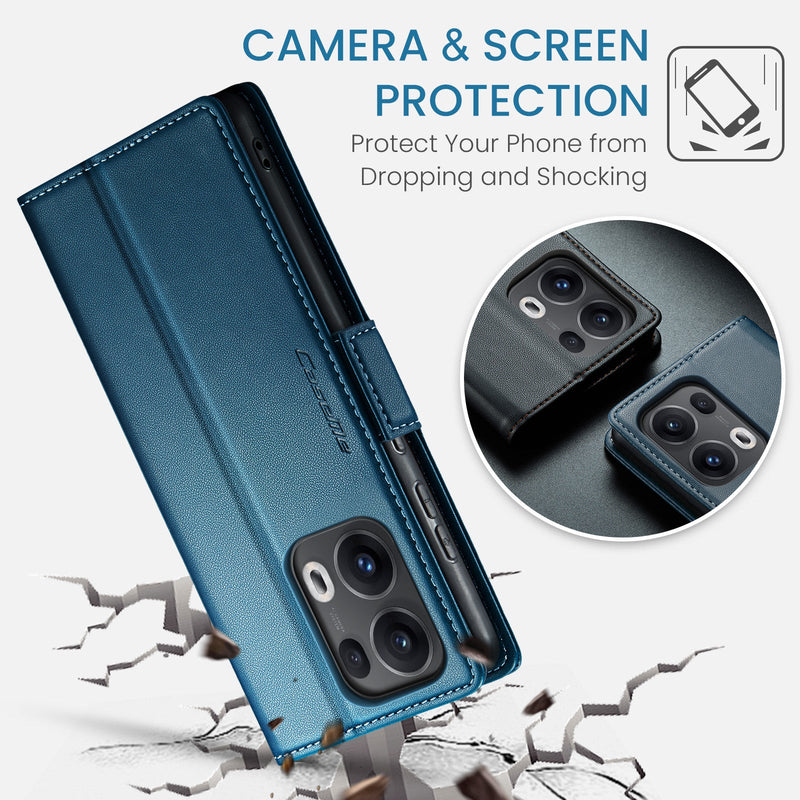 OPPO Reno 13 Pro 5G CaseMe Retro Wallet Case [Navy]