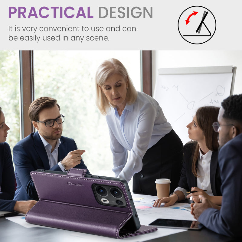 OPPO Reno 13 Pro 5G CaseMe Retro Wallet Case [Purple]