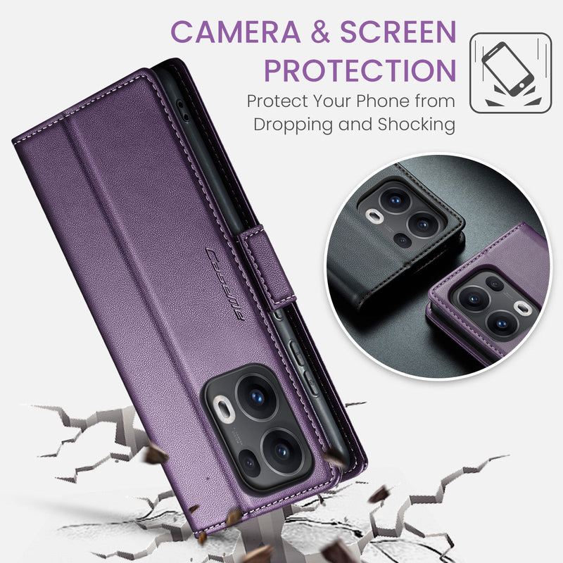 OPPO Reno 13 Pro 5G CaseMe Retro Wallet Case [Purple]