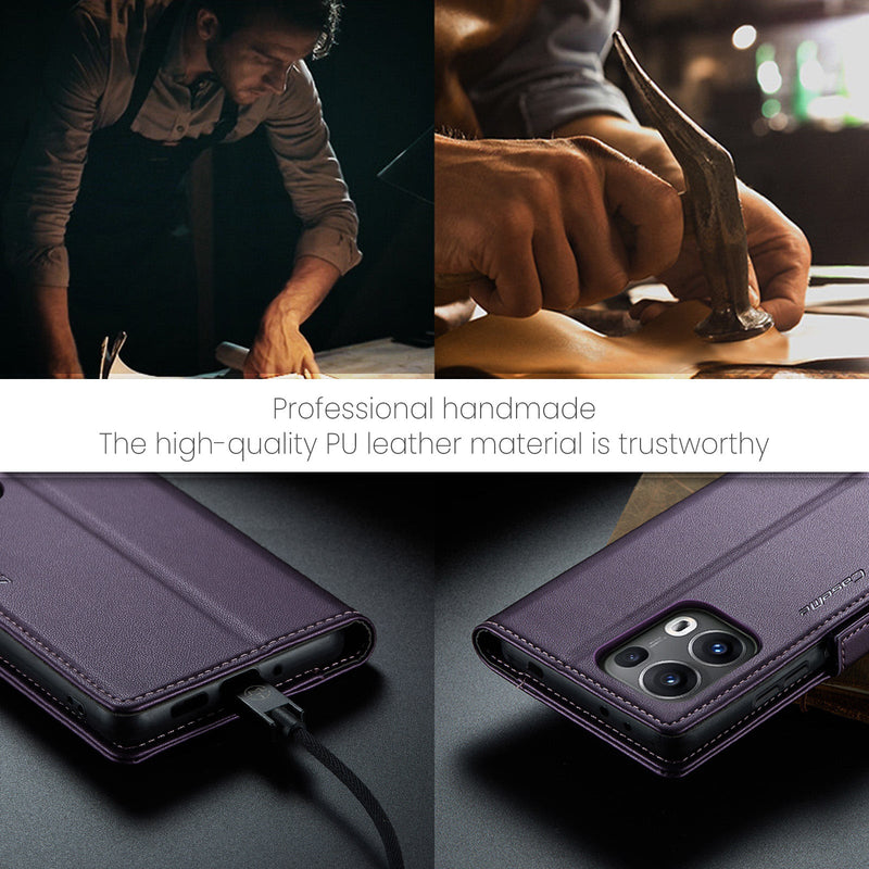 OPPO Reno 13 Pro 5G CaseMe Retro Wallet Case [Purple]