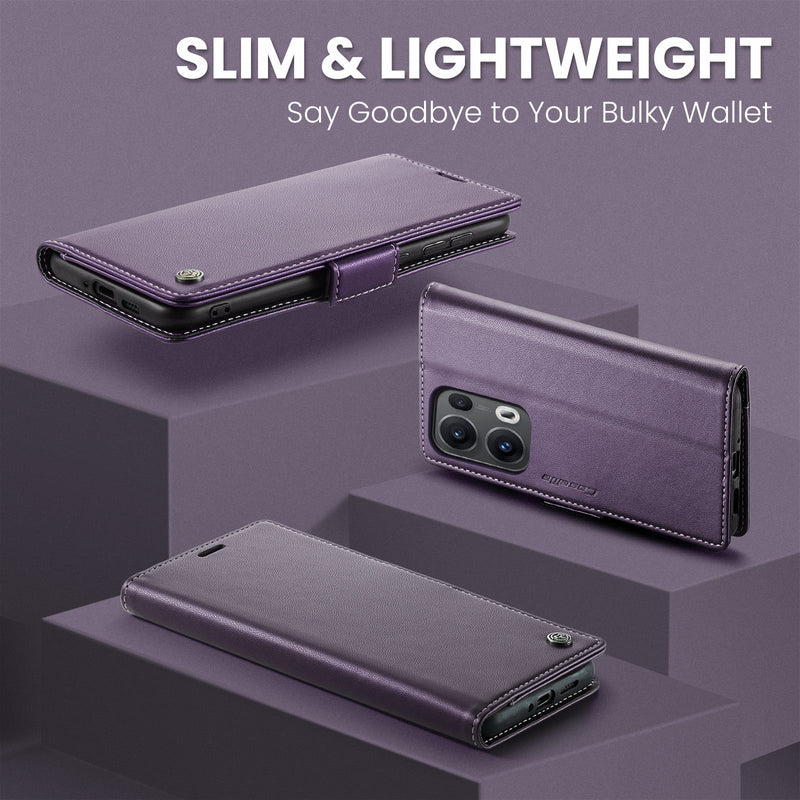 OPPO Reno 13 Pro 5G CaseMe Retro Wallet Case [Purple]