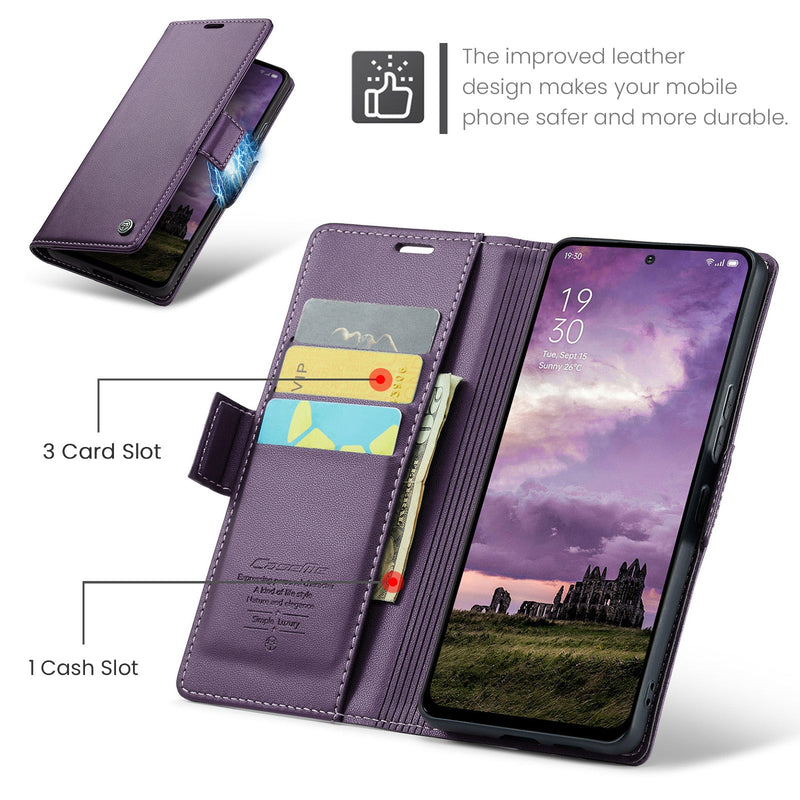 OPPO Reno 13 Pro 5G CaseMe Retro Wallet Case [Purple]