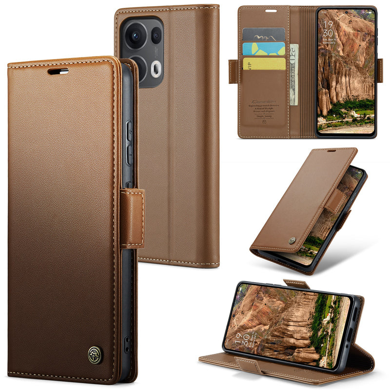 OPPO Reno 13 Pro 5G CaseMe Retro Wallet Case [Brown]