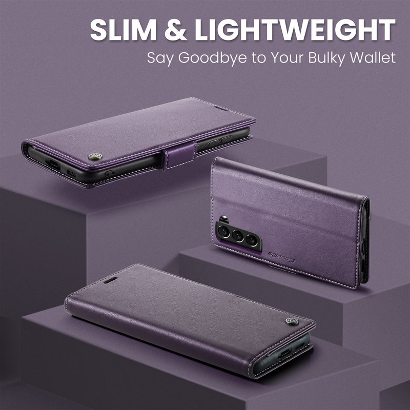 Samsung Galaxy S22 CaseMe 023 Wallet Flip Cover, RFID Protection, Card Holder