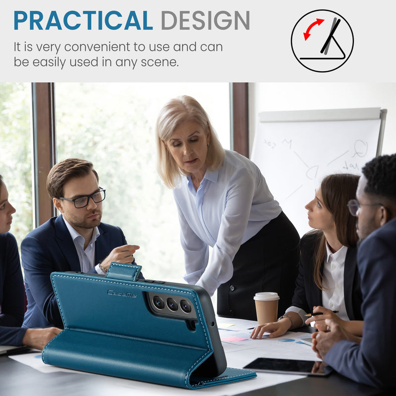 Samsung Galaxy S22 Plus CaseMe 023 Wallet Flip Cover, RFID Protection, Card Holder