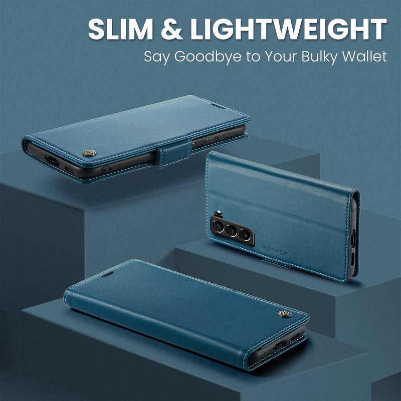 Samsung Galaxy S22 Plus CaseMe 023 Wallet Flip Cover, RFID Protection, Card Holder