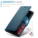Samsung Galaxy S22 Ultra CaseMe 023 Wallet Flip Cover, RFID Protection, Card Holder