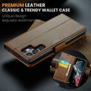 Samsung Galaxy S22 Ultra CaseMe 023 Wallet Flip Cover, RFID Protection, Card Holder