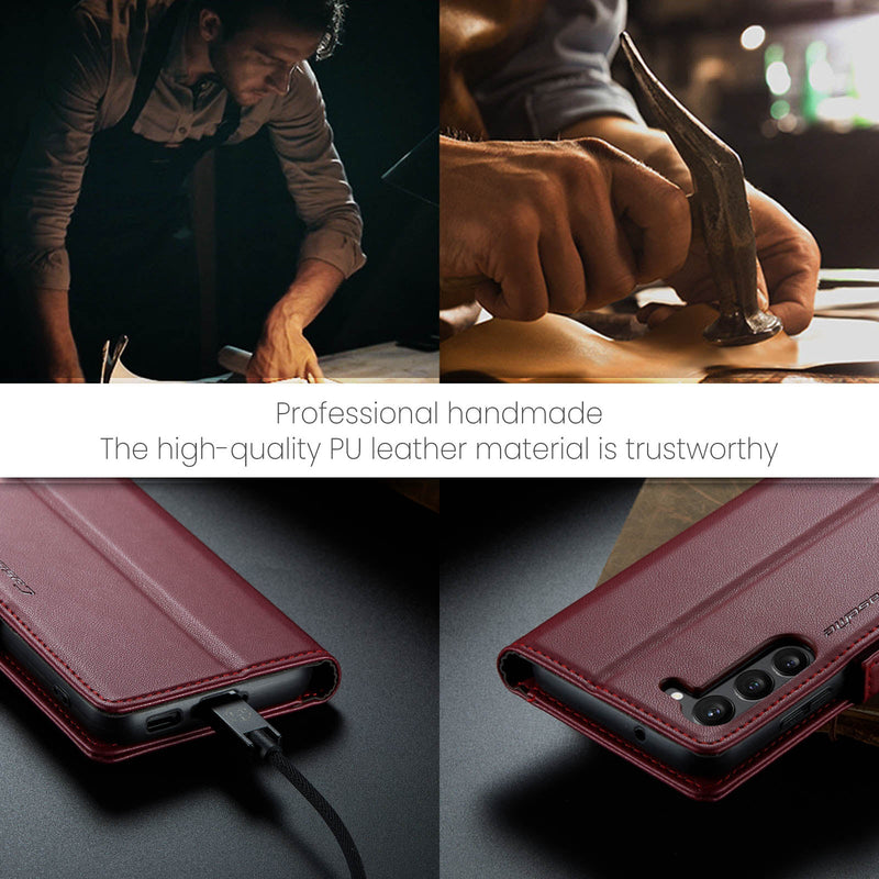 Samsung Galaxy S23 CaseMe 023 Wallet Flip Cover, RFID Protection, Card Holder