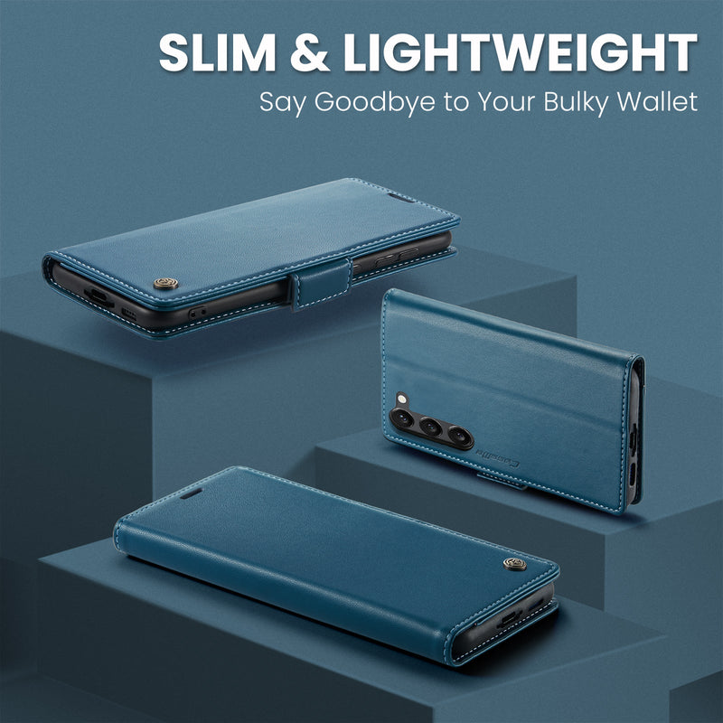 Samsung Galaxy S23 CaseMe 023 Wallet Flip Cover, RFID Protection, Card Holder
