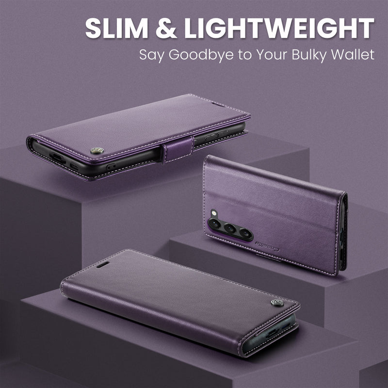 Samsung Galaxy S23 CaseMe 023 Wallet Flip Cover, RFID Protection, Card Holder