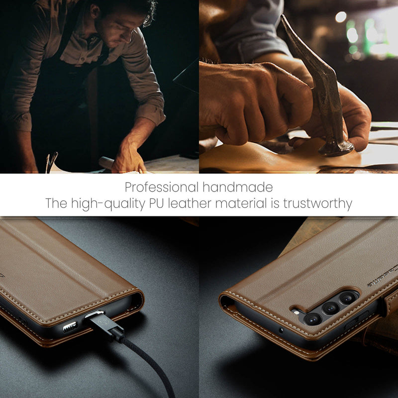 Samsung Galaxy S23 CaseMe 023 Wallet Flip Cover, RFID Protection, Card Holder