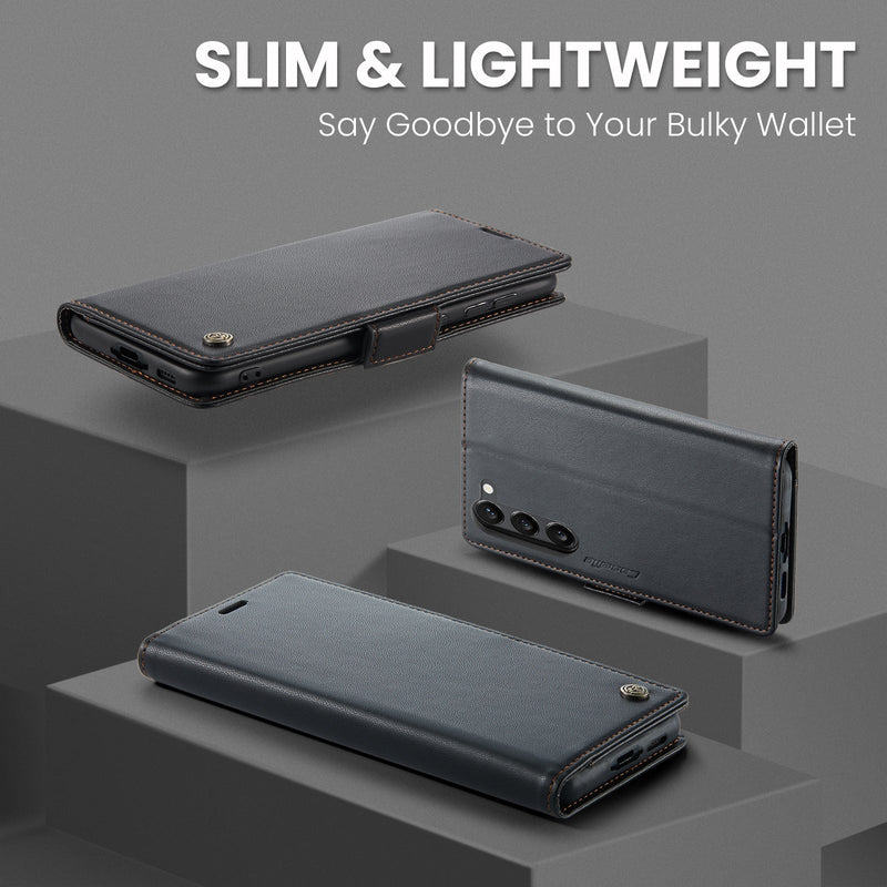 Samsung Galaxy S23 Plus CaseMe 023 Wallet Flip Cover, RFID Protection, Card Holder