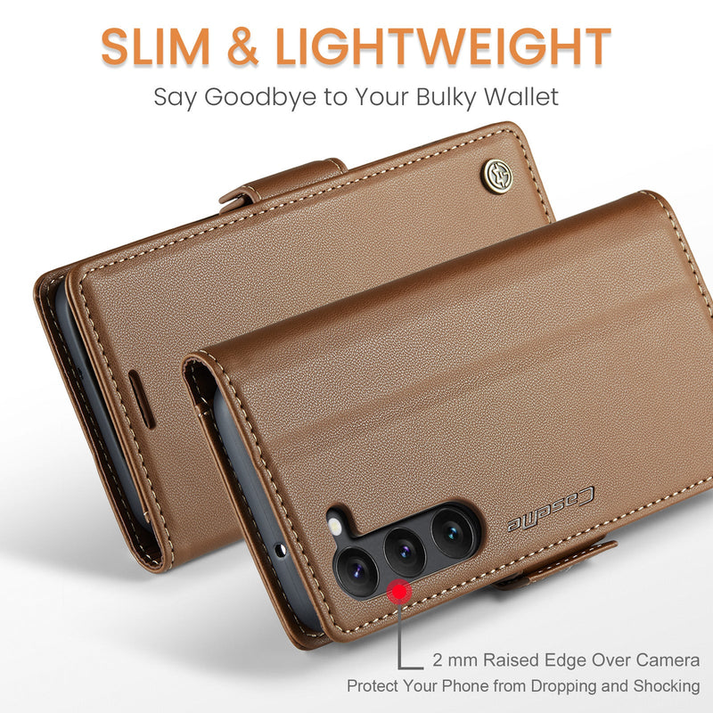 Samsung Galaxy S23 Plus CaseMe 023 Wallet Flip Cover, RFID Protection, Card Holder
