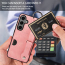 Samsung Galaxy S24 Hand Strap PU Card Case [Pink]