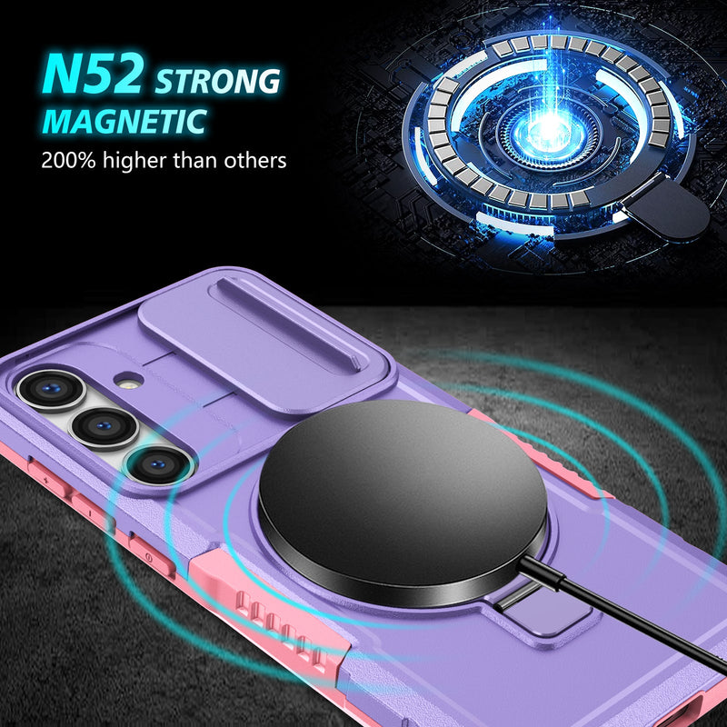 Samsung Galaxy S25 Magsafe Sliding Cover Case (Purple)