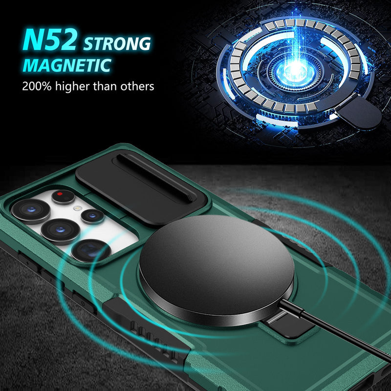 Magsafe Sliding Cover Case for Samsung Galaxy S24 Ultra