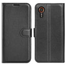 Samsung Galaxy XCover 7 PU Leather Wallet Case [Black]