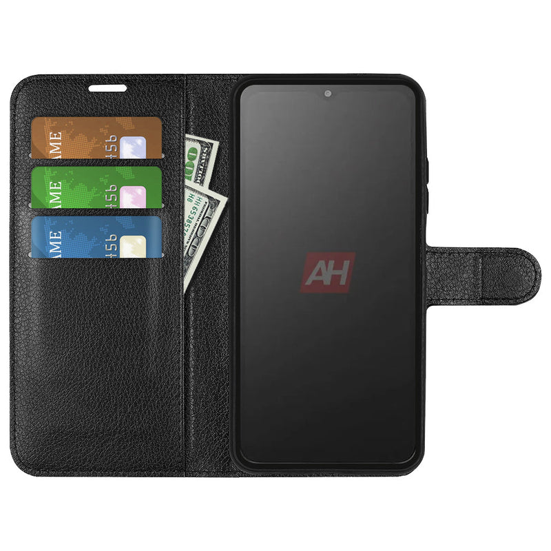 Samsung Galaxy XCover 7 PU Leather Wallet Case [Black]