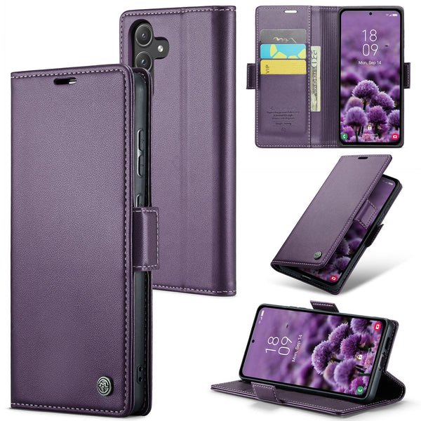 Samsung Galaxy A55 Retro PU Leather Wallet Case