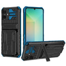 Samsung A06 Heavy Duty Kickstand Card Holder Case Shockproof Navy
