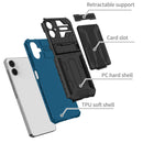 Samsung A06 Heavy Duty Kickstand Card Holder Case Shockproof Navy