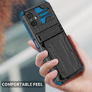 Samsung A06 Heavy Duty Kickstand Card Holder Case Shockproof Navy