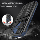 Samsung S24FE Heavy Duty Kickstand Card Holder Case Shockproof Navy