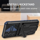 Samsung S24FE Heavy Duty Kickstand Card Holder Case Shockproof Navy