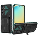 Samsung S24FE Heavy Duty Kickstand Card Holder Case Shockproof Teal