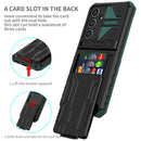 Samsung S24FE Heavy Duty Kickstand Card Holder Case Shockproof Teal