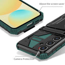 Samsung S24FE Heavy Duty Kickstand Card Holder Case Shockproof Teal