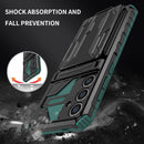 Samsung S24FE Heavy Duty Kickstand Card Holder Case Shockproof Teal