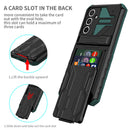 Samsung A16 5G Heavy Duty Kickstand Card Holder Case Shockproof Teal