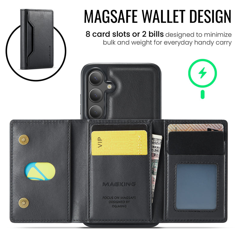 Samsung Galaxy S25 Case DG.Ming MagSafe Wallet Case (Black)