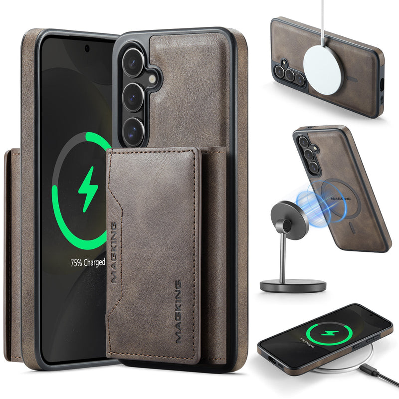 Samsung Galaxy S25 Case DG.Ming MagSafe Wallet Case (Coffee)