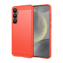 Samsung S25Plus Carbon Fibre TPU Case Slim Shockproof Cover Red