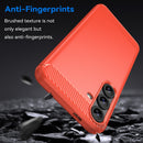 Samsung S25Plus Carbon Fibre TPU Case Slim Shockproof Cover Red