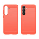 Samsung S25Plus Carbon Fibre TPU Case Slim Shockproof Cover Red