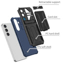 Samsung S25Plus Heavy Duty Kickstand Card Holder Case Shockproof Navy