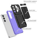 Samsung S25Plus Heavy Duty Kickstand Card Holder Case Shockproof Purple