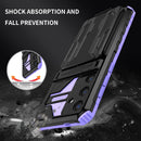 Samsung S25Plus Heavy Duty Kickstand Card Holder Case Shockproof Purple