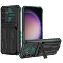 Samsung S25Plus Heavy Duty Kickstand Card Holder Case Shockproof Teal