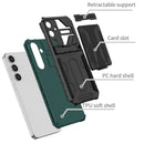 Samsung S25Plus Heavy Duty Kickstand Card Holder Case Shockproof Teal