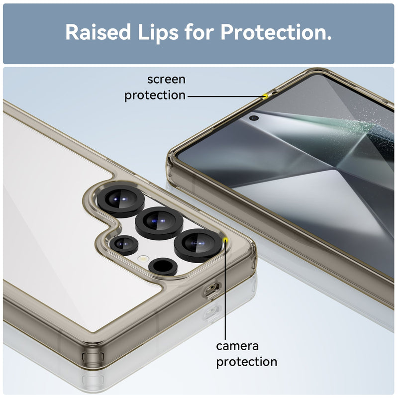 Samsung Galaxy S25 Ultra Soft TPU Bumper Case (Clear Grey)